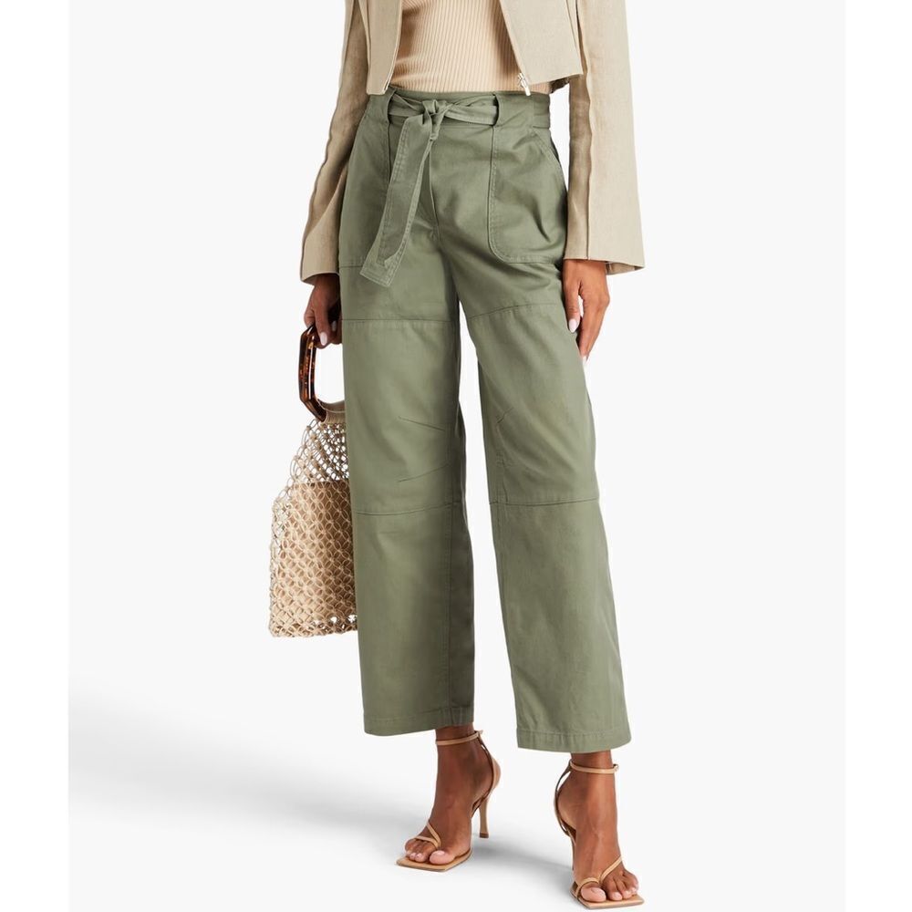 Jonathan Simkhai
Glendon stretch-cotton cargo pants Green Wide Leg NWT L
